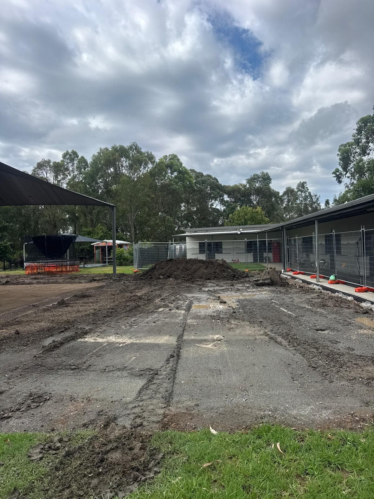 Site cleared and prepared for surfacing